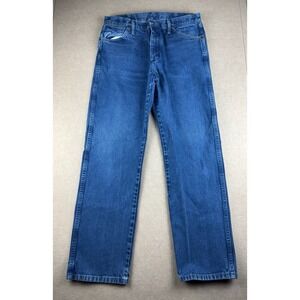 Wrangler Jeans Men’s 34x32 Blue Cowboy Cut Original Fit High Rise Straight Leg